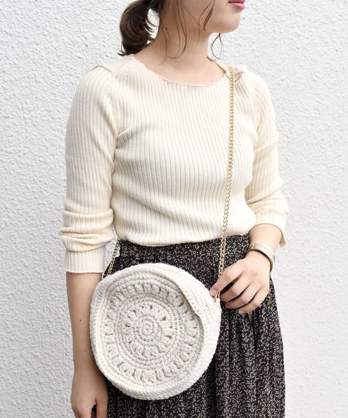 【WEB限定】Khaju:ニットサークルポシェット◇ 【WEB限定】Khaju:ニットサークルポシェット◇