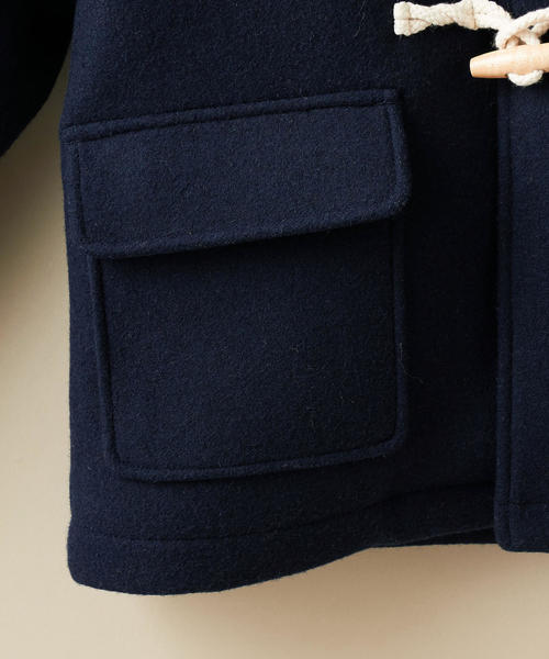 green label relaxing(グリーンレーベルリラクシング)の「【ジュニア】メルトンダッフルコート(ダッフルコート・キッズ・ネイビー/ベージュ・145/155)」の6枚目の写真