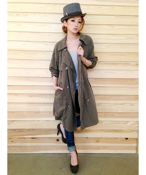 Ungrid（アングリッド）の「 ﾙｰｽﾞﾄﾚﾝﾁｺｰﾄ （トレンチコート・レディース・ベージュ/カーキ/キャメル・MEDIUM/SMALL）」の2枚目の写真
