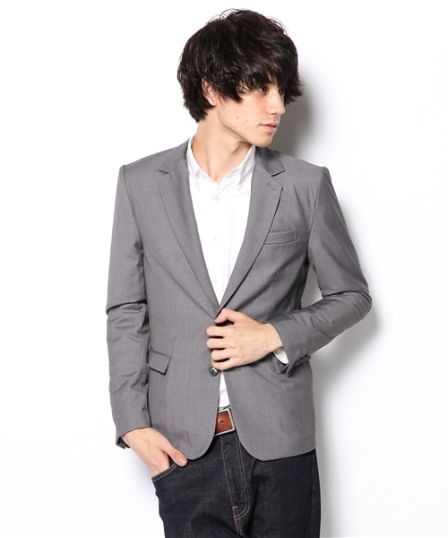 WHO'S WHO gallery(フーズフーギャラリー)の「T/RテーラードJKT(テーラードジャケット・メンズ・グレー/ブラック・MEDIUM/LARGE)」の9枚目の写真