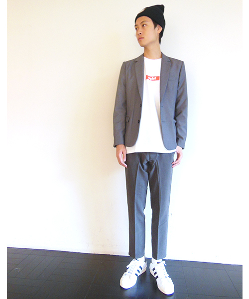 WHO'S WHO gallery(フーズフーギャラリー)の「T/RテーラードJKT(テーラードジャケット・メンズ・グレー/ブラック・MEDIUM/LARGE)」の7枚目の写真