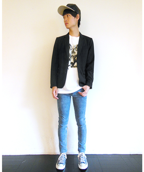 WHO'S WHO gallery(フーズフーギャラリー)の「T/RテーラードJKT(テーラードジャケット・メンズ・グレー/ブラック・MEDIUM/LARGE)」の8枚目の写真