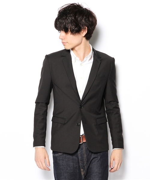 WHO'S WHO gallery(フーズフーギャラリー)の「T/RテーラードJKT(テーラードジャケット・メンズ・グレー/ブラック・MEDIUM/LARGE)」の3枚目の写真