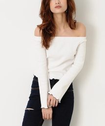 EGOIST | オフショルリブフレアTOP(Tシャツ/カットソー)