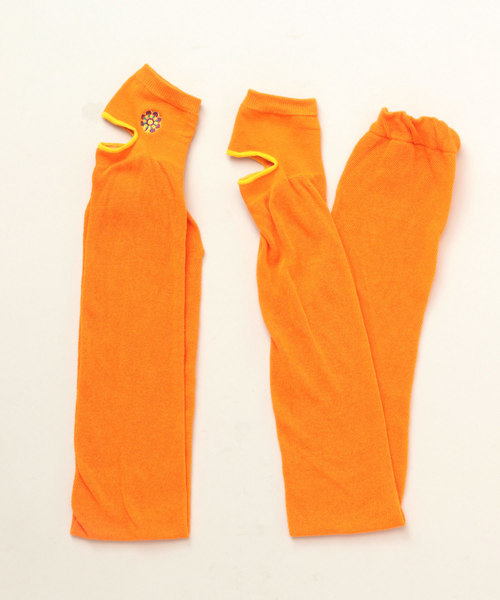 チャイハネ（チャイハネ）の「【チャイハネ】ワンポイント刺繍レッグウォーマー（レッグウォーマー・レディース・パープル/ネイビー/グレー/ピンク/ターコイズブルー/オレンジ/カーキ/キャメル・FREE）」の10枚目の写真