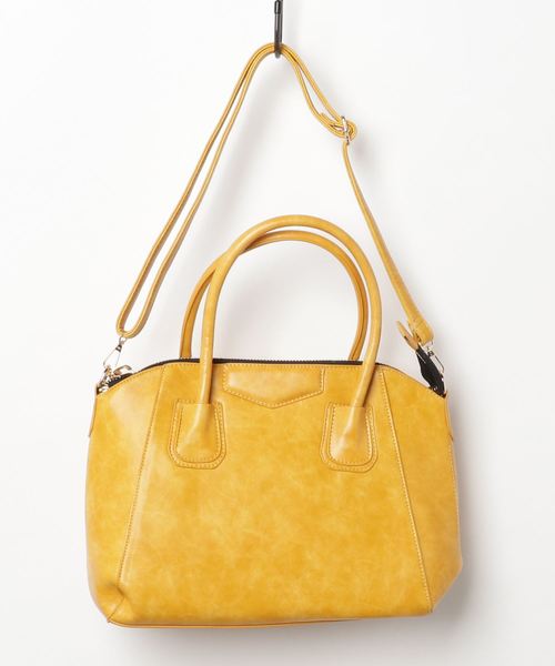 florist(フローリスト)の「【2way】【2点セット】ヴィンテージ風大きめハンドバッグ(ハンドバッグ・レディース・ブラック/ダークブラウン/ブラウン/グレー/レッド/オレンジ/イエロー・FREE)」の5枚目の写真