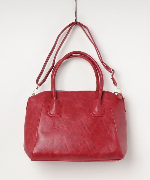 florist(フローリスト)の「【2way】【2点セット】ヴィンテージ風大きめハンドバッグ(ハンドバッグ・レディース・ブラック/ダークブラウン/ブラウン/グレー/レッド/オレンジ/イエロー・FREE)」の8枚目の写真