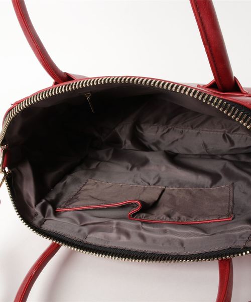 florist(フローリスト)の「【2way】【2点セット】ヴィンテージ風大きめハンドバッグ(ハンドバッグ・レディース・ブラック/ダークブラウン/ブラウン/グレー/レッド/オレンジ/イエロー・FREE)」の10枚目の写真