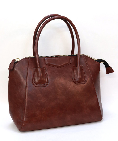 florist(フローリスト)の「【2way】【2点セット】ヴィンテージ風大きめハンドバッグ(ハンドバッグ・レディース・ブラック/ダークブラウン/ブラウン/グレー/レッド/オレンジ/イエロー・FREE)」の4枚目の写真