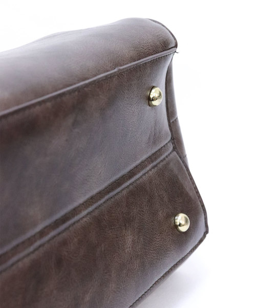 florist(フローリスト)の「【2way】【2点セット】ヴィンテージ風大きめハンドバッグ(ハンドバッグ・レディース・ブラック/ダークブラウン/ブラウン/グレー/レッド/オレンジ/イエロー・FREE)」の14枚目の写真