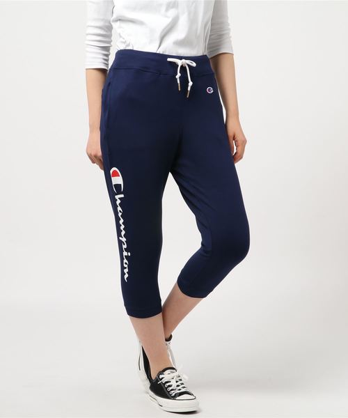 Champion（チャンピオン）の「チャンピオン Champion 3/4 LENGTH SWEAT PANT CW-PS203（スウェットパンツ・レディース・ネイビー/グレー・M/L/S）」の2枚目の写真