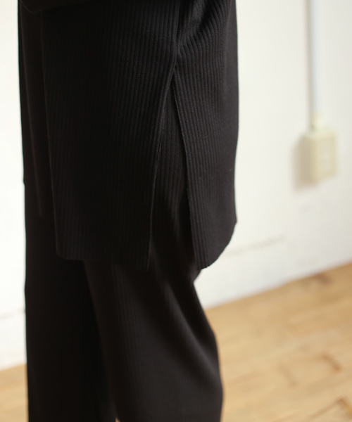 Auntie Rosa（アンティローザ）の「【Auntie Rosa】リブセットアップ（Tシャツ/カットソー・レディース・ベージュ/ブラック・FREE）」の9枚目の写真