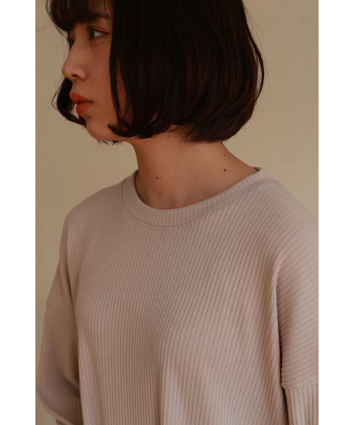 Auntie Rosa（アンティローザ）の「【Auntie Rosa】リブセットアップ（Tシャツ/カットソー・レディース・ベージュ/ブラック・FREE）」の21枚目の写真