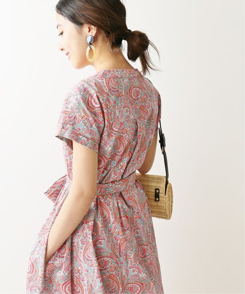 La TOTALITE(ラトータリテ)の「LIBERTY Vネックシャツワンピース【手洗い可能】◆(ワンピース・レディース・レッド/ボルドー/ピンク系その他・FREE)」の17枚目の写真