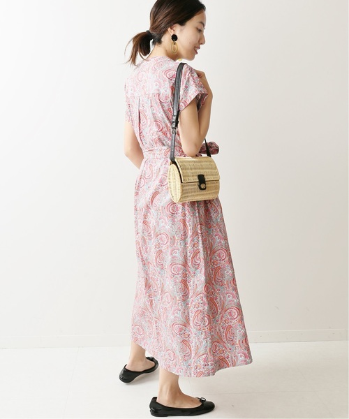 La TOTALITE(ラトータリテ)の「LIBERTY Vネックシャツワンピース【手洗い可能】◆(ワンピース・レディース・レッド/ボルドー/ピンク系その他・FREE)」の20枚目の写真