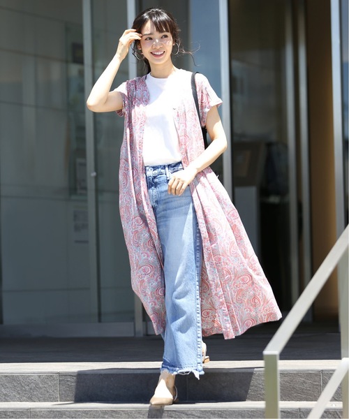 La TOTALITE(ラトータリテ)の「LIBERTY Vネックシャツワンピース【手洗い可能】◆(ワンピース・レディース・レッド/ボルドー/ピンク系その他・FREE)」の21枚目の写真
