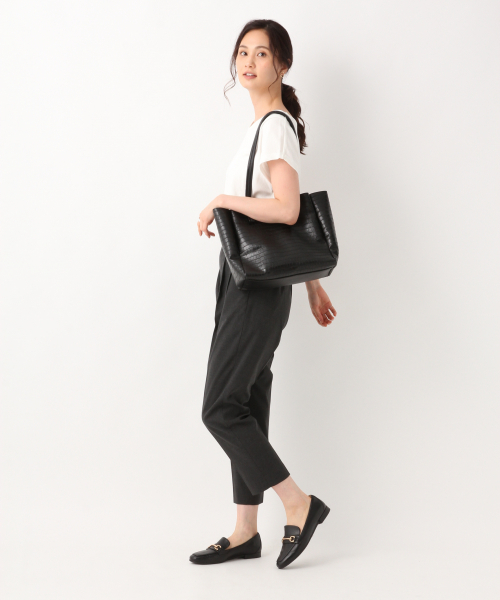 GLOBAL WORK(グローバルワーク)の「サラサラTリブフレンチプルオーバー/843100(Tシャツ/カットソー・レディース・ホワイト/ブラック/その他/グリーン系その他7・MEDIUM/LARGE)」の5枚目の写真