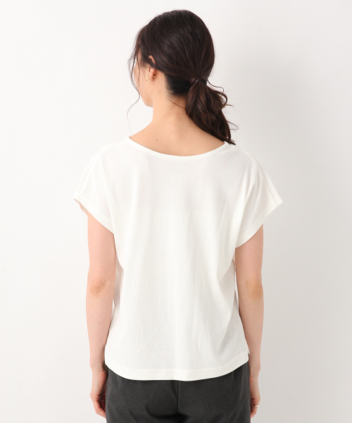 GLOBAL WORK(グローバルワーク)の「サラサラTリブフレンチプルオーバー/843100(Tシャツ/カットソー・レディース・ホワイト/ブラック/その他/グリーン系その他7・MEDIUM/LARGE)」の10枚目の写真
