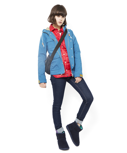 X-girl（エックスガール）の「LIGHTNING SKINNY PANTS（デニムパンツ・レディース・インディゴブルー/ライトインディゴブルー・1/0/2）」の7枚目の写真