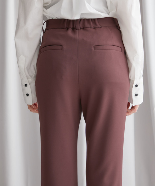STUDIOUS（ステュディオス）の「【STUDIOUS】ウォッシャブルフレアパンツ（その他パンツ・レディース・ブラック/バーガンディー・1/2）」の14枚目の写真