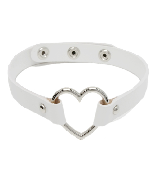 WEGO（ウィゴー）の「WEGO/ハートリングチョーカー（ネックレス・レディース・ホワイト/ブラック/ピンク/レッド・FREE）」の2枚目の写真