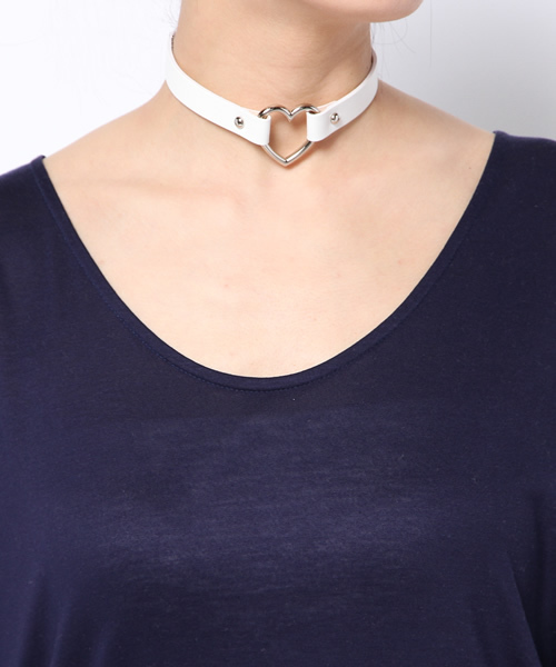 WEGO（ウィゴー）の「WEGO/ハートリングチョーカー（ネックレス・レディース・ホワイト/ブラック/ピンク/レッド・FREE）」の7枚目の写真