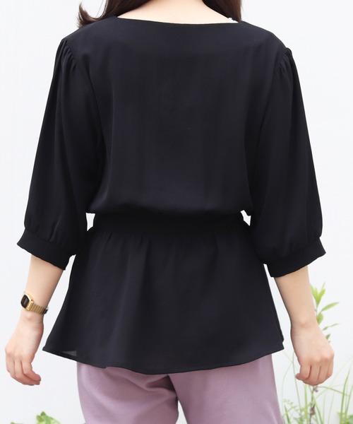 PairPair（ペアペア）の「デカボタンペプラムブラウス（シャツ/ブラウス・レディース・ブラック/ベージュ/モカ・FREE）」の13枚目の写真