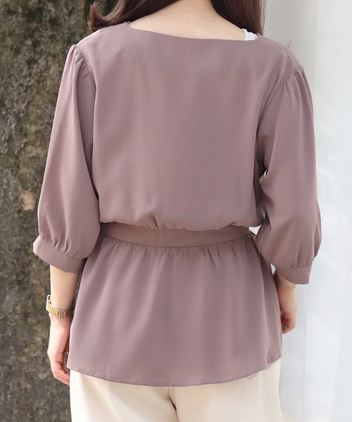 PairPair（ペアペア）の「デカボタンペプラムブラウス（シャツ/ブラウス・レディース・ブラック/ベージュ/モカ・FREE）」の18枚目の写真