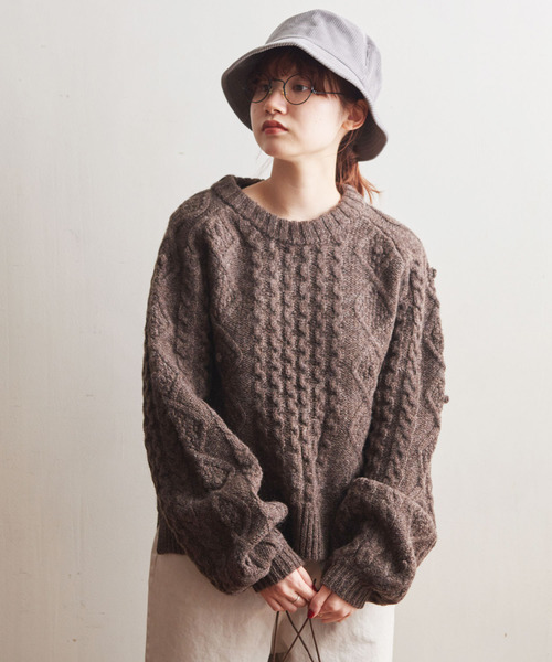 fig London（フィグロンドン）の「shetland cable 2way PO（ニット 