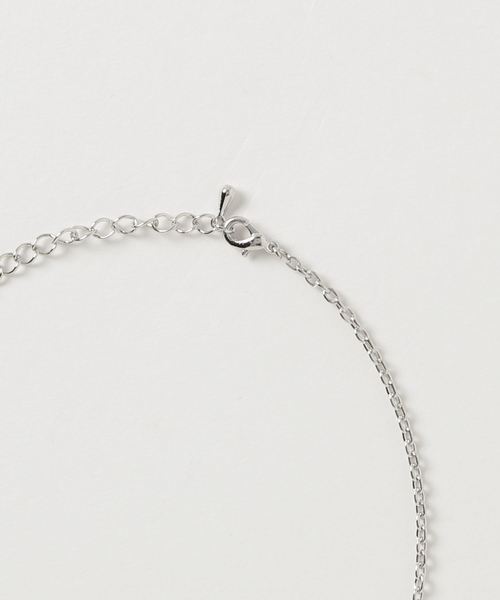 WEGO(ウィゴー)の「WEGO/2リングチェーンネックレス(ネックレス・メンズ・シルバー/ブラック・FREE)」の3枚目の写真
