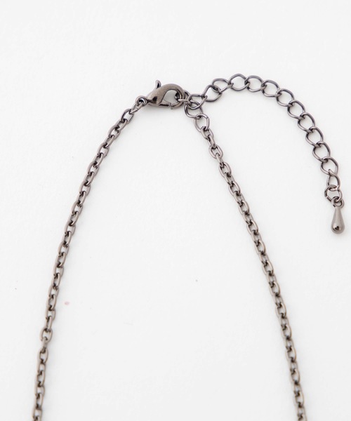 WEGO(ウィゴー)の「WEGO/2リングチェーンネックレス(ネックレス・メンズ・シルバー/ブラック・FREE)」の9枚目の写真