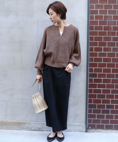 tiptop(ティップトップ)の「<pocket>【ZOZO限定アイテム】バルキーキーネックプルオーバー(ニット/セーター・レディース・ベージュ/ブラウン/アイボリー・FREE)」の10枚目の写真