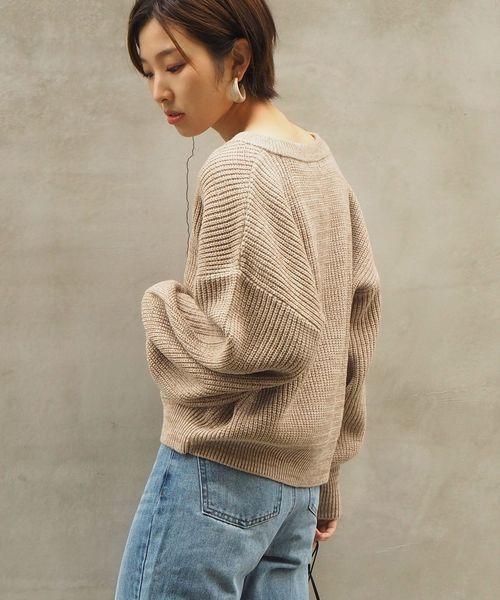 tiptop(ティップトップ)の「<pocket>【ZOZO限定アイテム】バルキーキーネックプルオーバー(ニット/セーター・レディース・ベージュ/ブラウン/アイボリー・FREE)」の12枚目の写真
