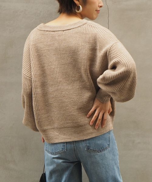 tiptop(ティップトップ)の「<pocket>【ZOZO限定アイテム】バルキーキーネックプルオーバー(ニット/セーター・レディース・ベージュ/ブラウン/アイボリー・FREE)」の13枚目の写真