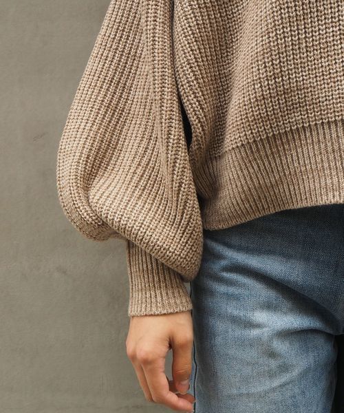tiptop(ティップトップ)の「<pocket>【ZOZO限定アイテム】バルキーキーネックプルオーバー(ニット/セーター・レディース・ベージュ/ブラウン/アイボリー・FREE)」の14枚目の写真