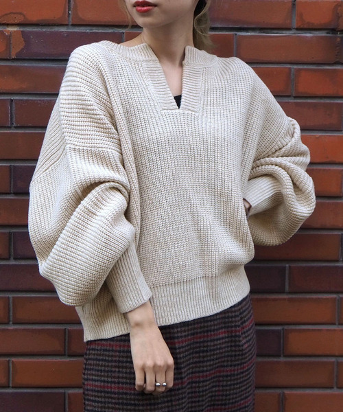 tiptop(ティップトップ)の「<pocket>【ZOZO限定アイテム】バルキーキーネックプルオーバー(ニット/セーター・レディース・ベージュ/ブラウン/アイボリー・FREE)」の21枚目の写真