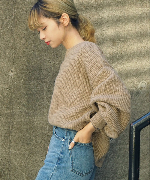 tiptop(ティップトップ)の「<pocket>【ZOZO限定アイテム】バルキーキーネックプルオーバー(ニット/セーター・レディース・ベージュ/ブラウン/アイボリー・FREE)」の19枚目の写真