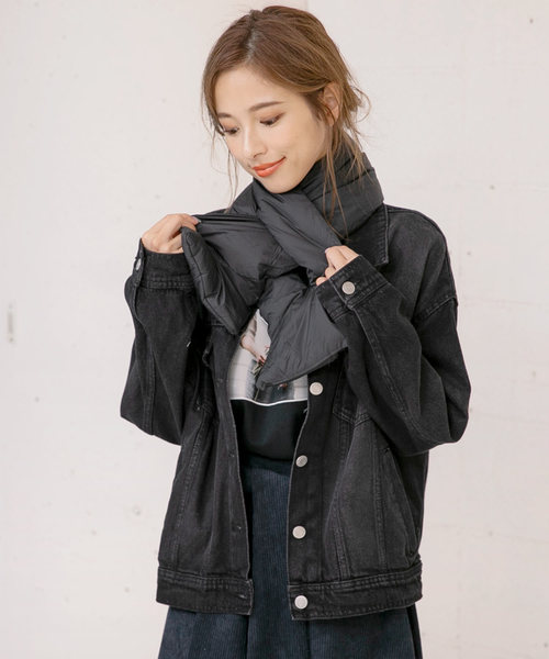 KOBE LETTUCE（コウベレタス）の「ポケッタブル中綿コンパクト（ネックウォーマー/スヌード・レディース・ブラック/グレー/イエロー・FREE）」の11枚目の写真