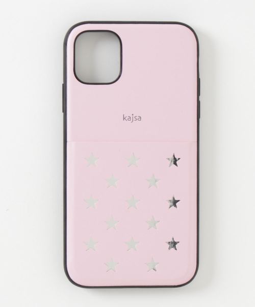 kajsa（カイサ）の「〈Kajsa/カイサ〉Polka Star Pocket Backcase/ポルカスターポケットケース（スマホケース/カバー・レディース・ブラック/シルバー/ゴールド/ダークブルー/バーガンディー/パープル/ベージュ/マジェンタ/ピンク/スカイブルー・P/MAX/ 11/12/mini）」の6枚目の写真