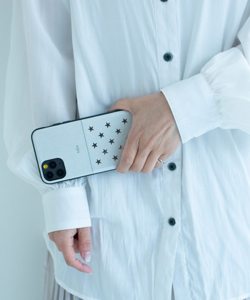 kajsa（カイサ）の「〈Kajsa/カイサ〉Polka Star Pocket Backcase/ポルカスターポケットケース（スマホケース/カバー・レディース・ブラック/シルバー/ゴールド/ダークブルー/バーガンディー/パープル/ベージュ/マジェンタ/ピンク/スカイブルー・P/MAX/ 11/12/mini）」の9枚目の写真