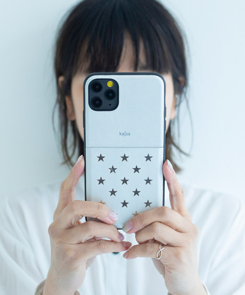 kajsa（カイサ）の「〈Kajsa/カイサ〉Polka Star Pocket Backcase/ポルカスターポケットケース（スマホケース/カバー・レディース・ブラック/シルバー/ゴールド/ダークブルー/バーガンディー/パープル/ベージュ/マジェンタ/ピンク/スカイブルー・P/MAX/ 11/12/mini）」の16枚目の写真
