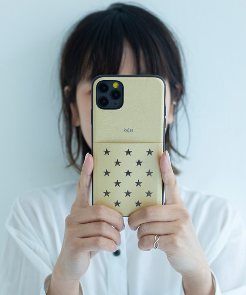 kajsa（カイサ）の「〈Kajsa/カイサ〉Polka Star Pocket Backcase/ポルカスターポケットケース（スマホケース/カバー・レディース・ブラック/シルバー/ゴールド/ダークブルー/バーガンディー/パープル/ベージュ/マジェンタ/ピンク/スカイブルー・P/MAX/ 11/12/mini）」の14枚目の写真
