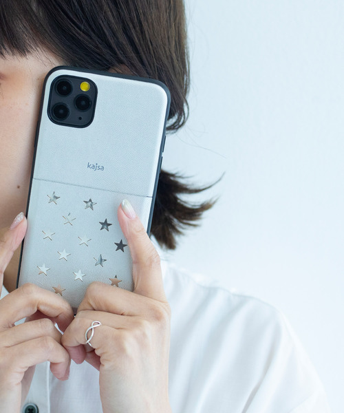 kajsa（カイサ）の「〈Kajsa/カイサ〉Polka Star Pocket Backcase/ポルカスターポケットケース（スマホケース/カバー・レディース・ブラック/シルバー/ゴールド/ダークブルー/バーガンディー/パープル/ベージュ/マジェンタ/ピンク/スカイブルー・P/MAX/ 11/12/mini）」の15枚目の写真