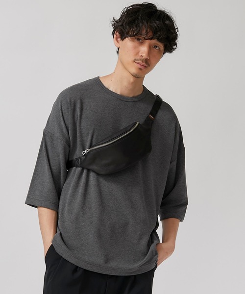 MR.Olive スモールボディーバッグ　ウエストポーチ　ブラック ウエストポーチ 「撥水レザー」ウォータープルーフ