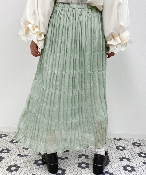 apres jour（アプレジュール）の「ラメクロスクリンクルスカート【ZOZOTOWN限定アイテム】（スカート・レディース・ライトベージュ/ライトブルー/モカ/ミント/オフホワイト/ブラック・フリー）」の16枚目の写真