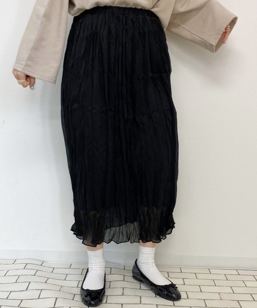 apres jour（アプレジュール）の「ラメクロスクリンクルスカート【ZOZOTOWN限定アイテム】（スカート・レディース・ライトベージュ/ライトブルー/モカ/ミント/オフホワイト/ブラック・フリー）」の13枚目の写真