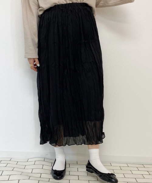 apres jour（アプレジュール）の「ラメクロスクリンクルスカート【ZOZOTOWN限定アイテム】（スカート・レディース・ライトベージュ/ライトブルー/モカ/ミント/オフホワイト/ブラック・フリー）」の22枚目の写真
