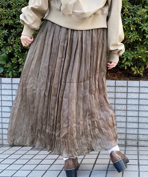 apres jour（アプレジュール）の「ラメクロスクリンクルスカート【ZOZOTOWN限定アイテム】（スカート・レディース・ライトベージュ/ライトブルー/モカ/ミント/オフホワイト/ブラック・フリー）」の17枚目の写真