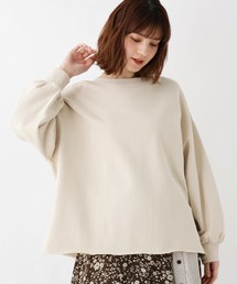 サイドスリット裏毛クルーネックプルオーバー