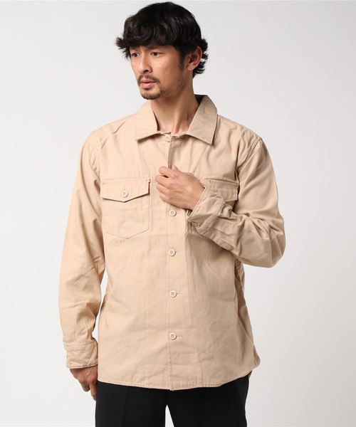 HOUSTON(ヒューストン)の「【 HOUSTON / ヒューストン 】Military Shirts 40232(シャツ/ブラウス・メンズ・ベージュ/ネイビー・X-LARGE)」の11枚目の写真